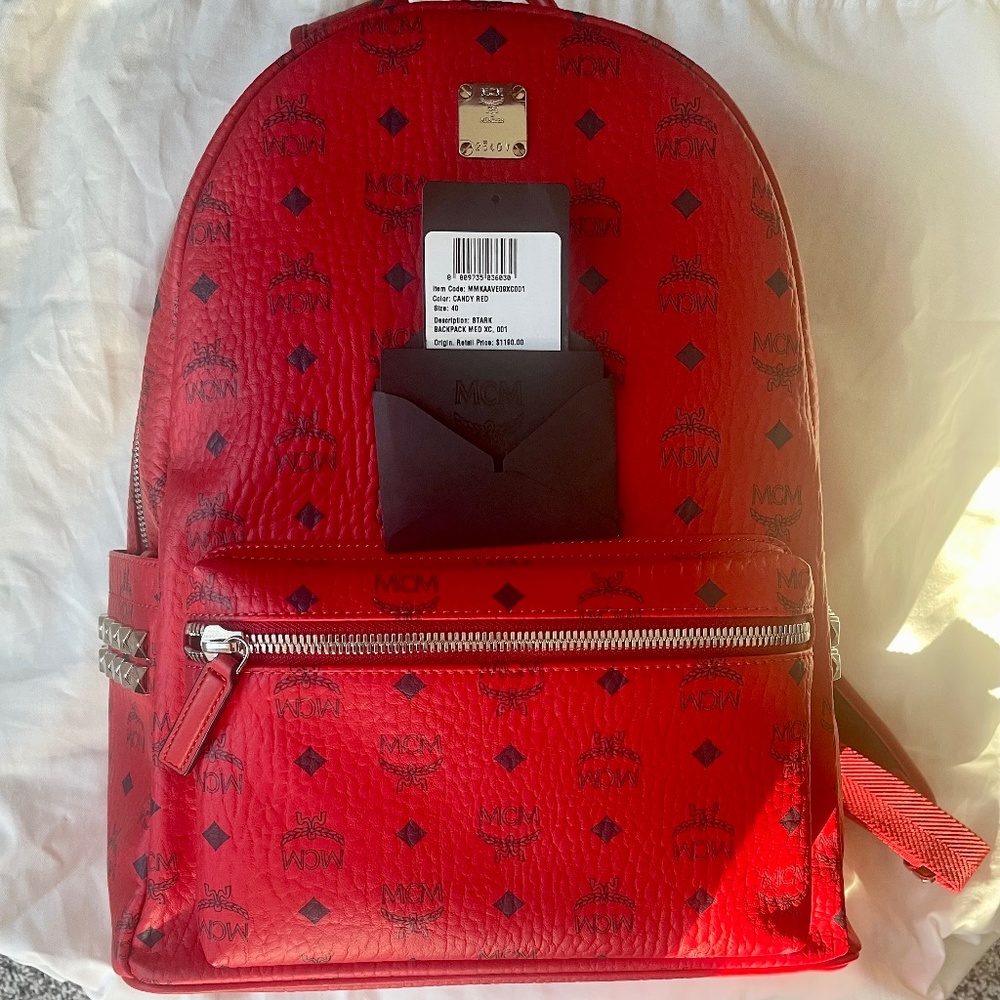 NWT X-Large MCM Stark Side Studs Backpack MMKAAVE09XC001